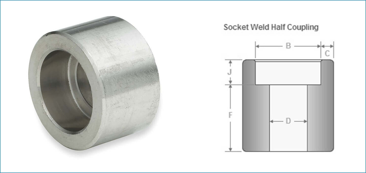 ASME B16.11 Socket Weld Half Coupling