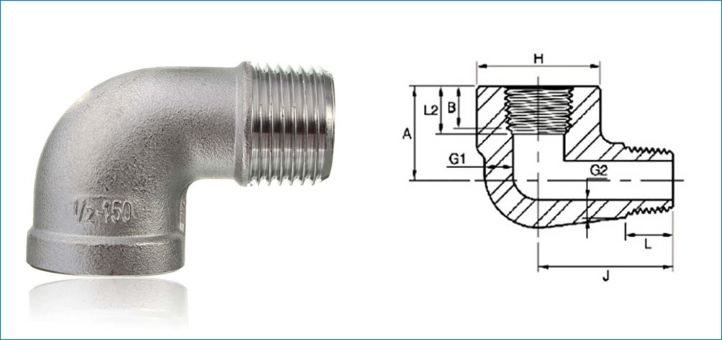 ASME B16.11 Threaded / Screwed Street Elbow